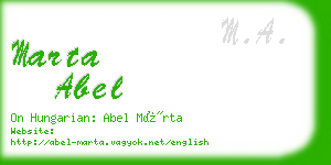 marta abel business card